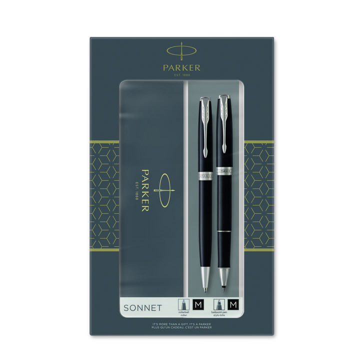 Komplet Sonnet Duo BLK CT długopis + pióro kulkowe 2093259 Parker